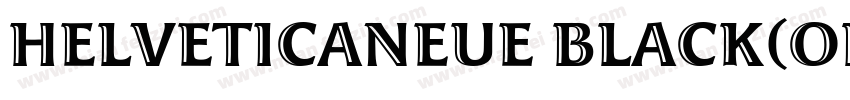 helveticaneue black(open type)字体转换